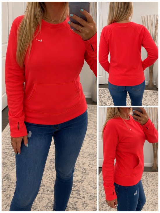 Nike Tops - Nike Neon Pink Women’s Long Sleeve Therma Fit Sweater Top Size Medium
